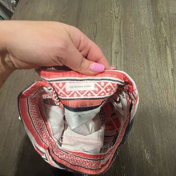 Loft The Rivera Short Pink Black Aztec Print Cotton Size 4 - Picture 7 of 8